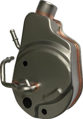 Stainless part with copper tubes brazed into it