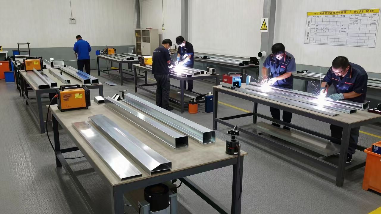 Metal assembly and subassembly station at Balford: riveting and fixture assembly
