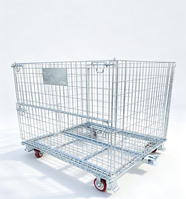 Mesh container on castors for order picking