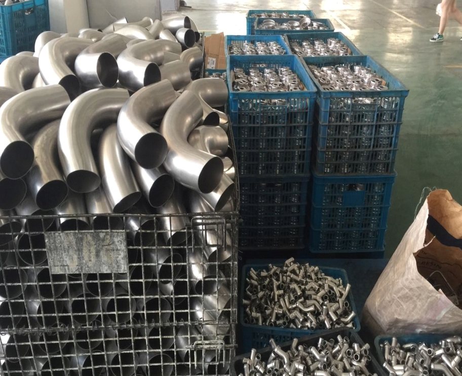 Bent stainless steel tube parts after forming