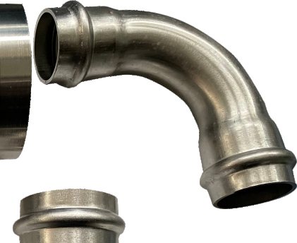 Stainless tube assembly with brazed joints