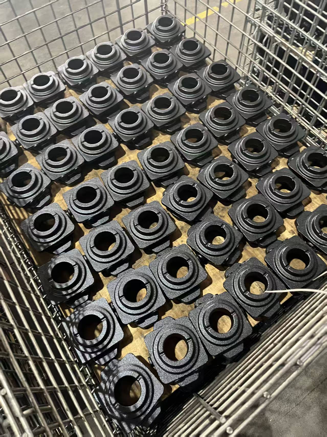 E-coated parts after curing