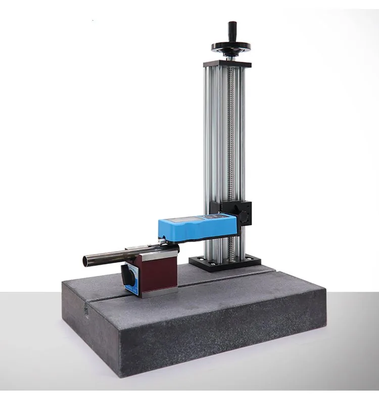 Portable surface roughness tester checking the finish of a formed surface