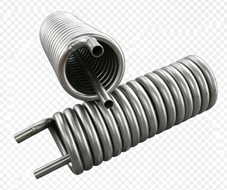 Tightly Wound Stainless Steel Helical Coil with Tube Ends