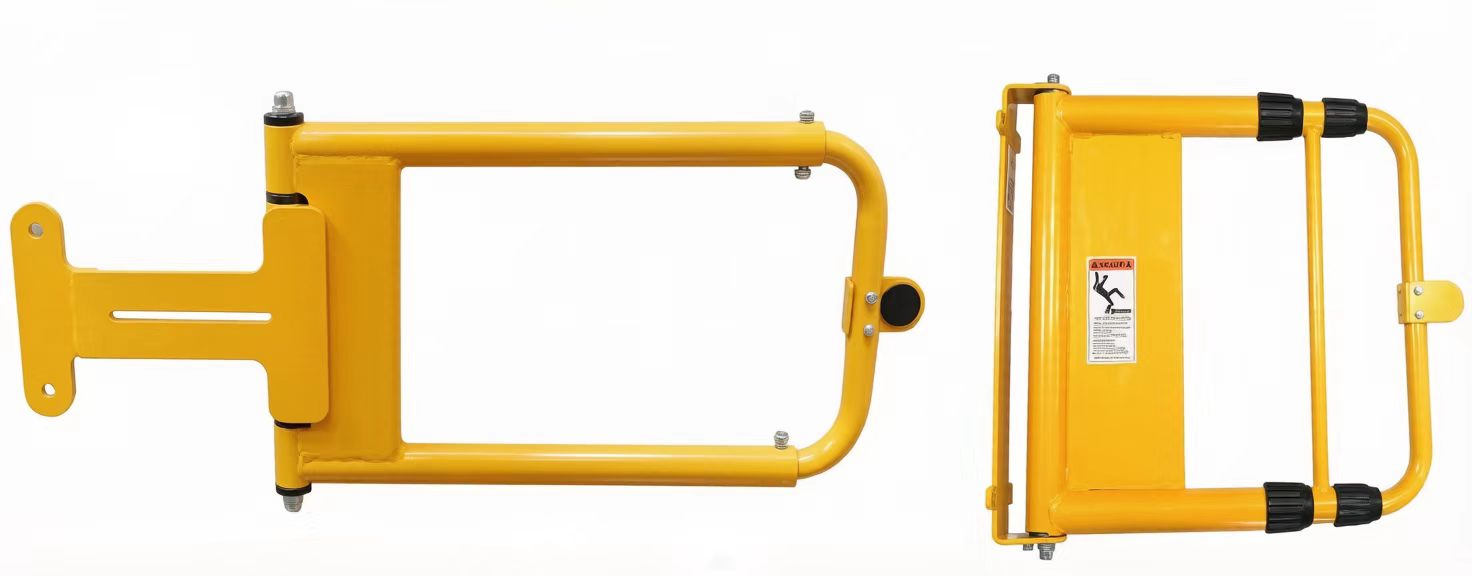 Adjustable Spring-Loaded Safety Swing Gate | Self-Closing Industrial Safety Gate